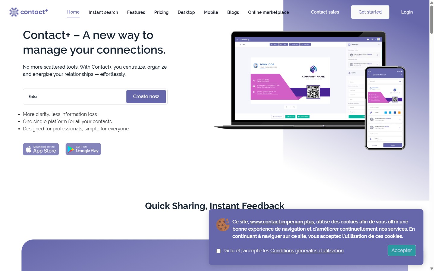 Contact+ — screenshot